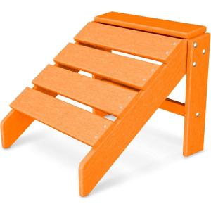 POLYWOOD SBO20BL South Beach Ottoman, Black(Tangerine)